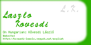 laszlo kovesdi business card